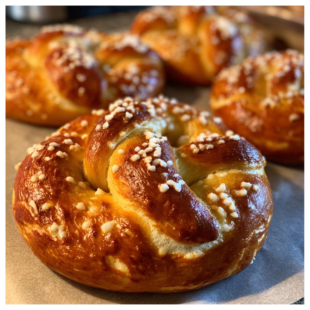asiago cheese soft pretzels - detail 1