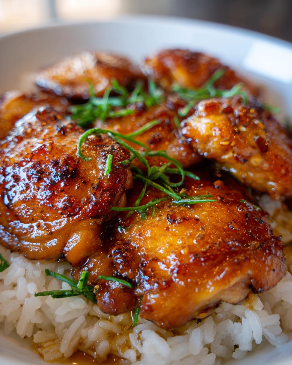 crock pot honey garlic chicken thighs - detail 1