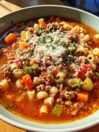 hearty beef mince minestrone